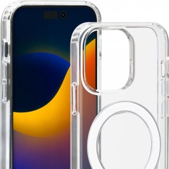 Coque iPhone 15 Pro Compatible MagSafe Hybride Transparente