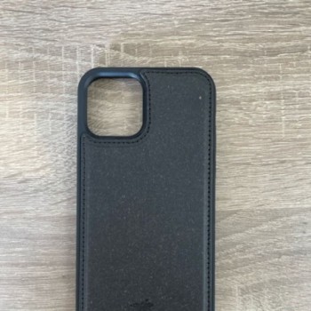 Coque en cuir recycle Noir iPhone 13